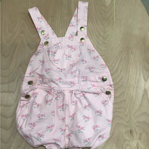 Floral Pink Kids Overalls